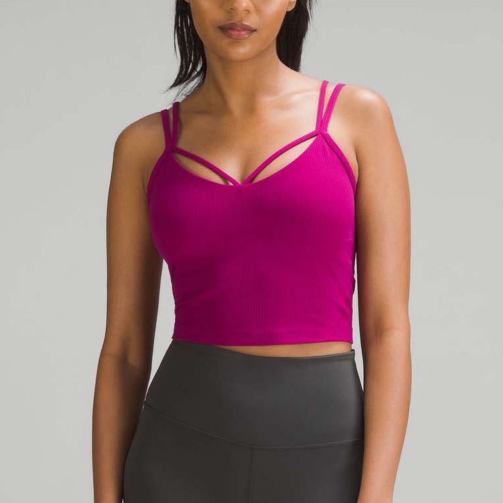 Pink Strappy Crop Top